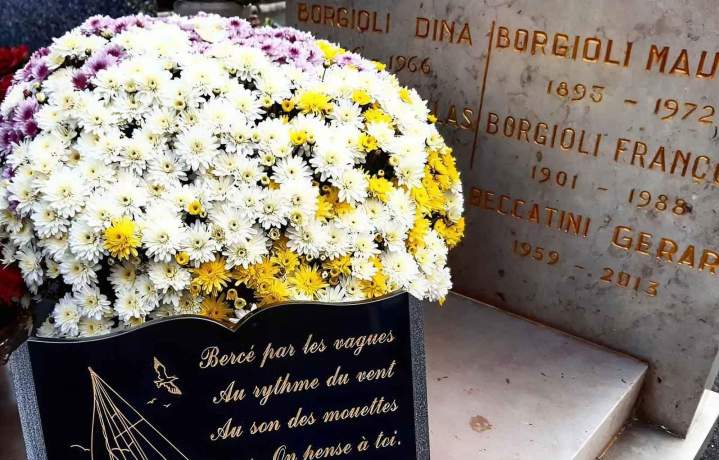 Composition florale funéraire Mouans-Sartoux